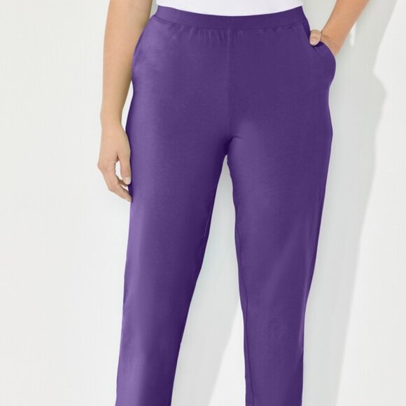 Catherines Purple Suprema Pant-4XWP (Petite)-NWT - Picture 1 of 4